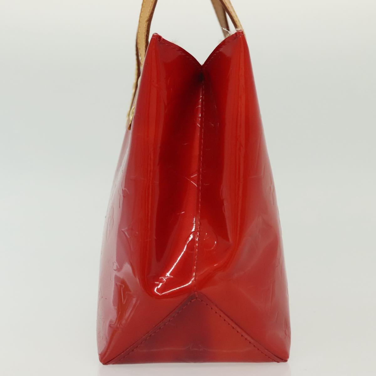 LOUIS VUITTON Monogram Vernis Reade PM Hand Bag Red Rouge M91088 LV Auth 137115