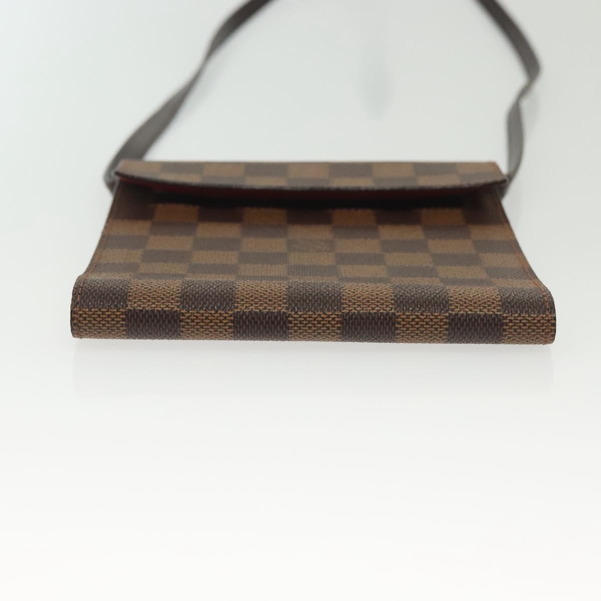 LOUIS VUITTON Damier Ebene CD Case LV Auth 137117
