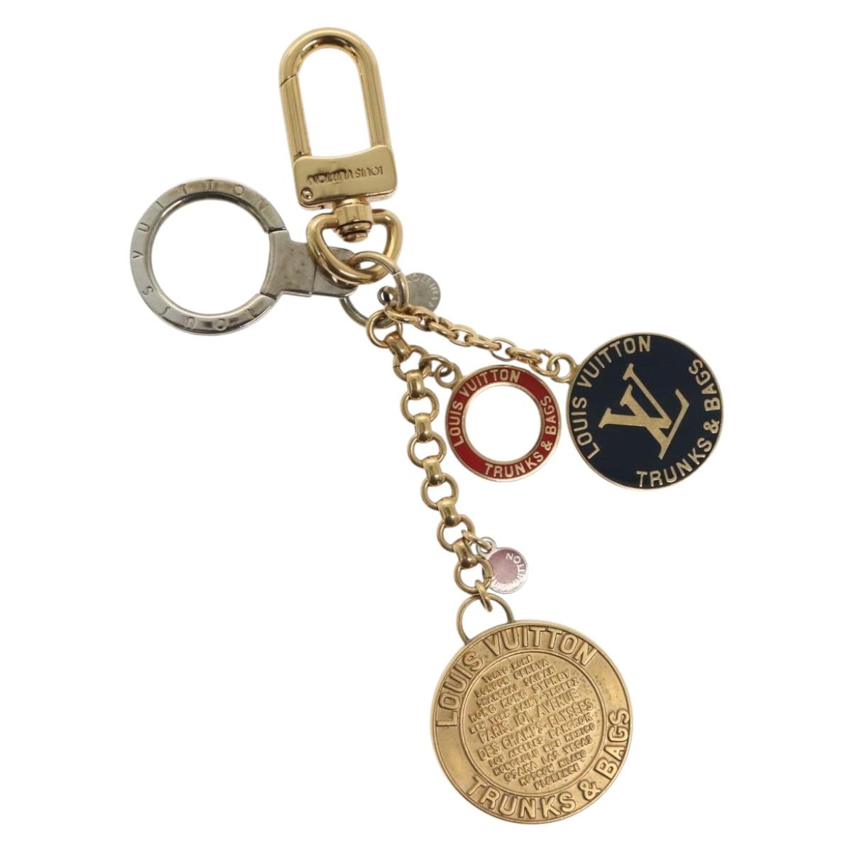 LOUIS VUITTON Porte Cles Chainne Key Holder metal T&B Gold M60076 LV Auth 137131