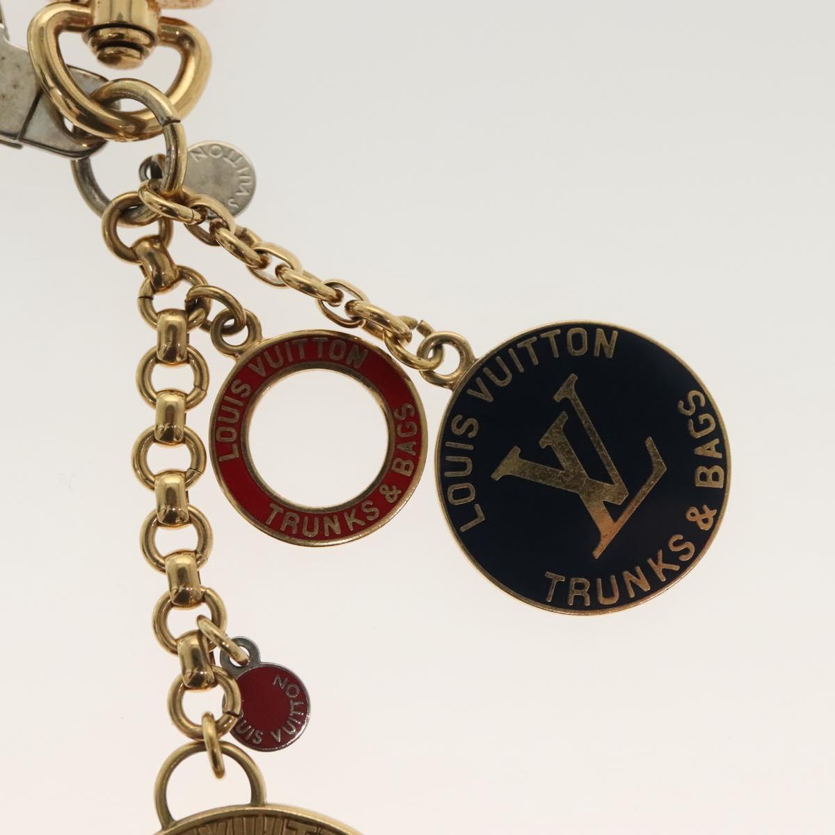 LOUIS VUITTON Porte Cles Chainne Key Holder metal T&B Gold M60076 LV Auth 137131