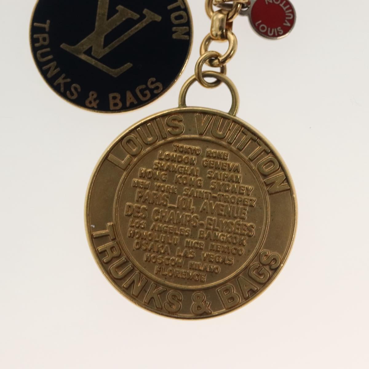 LOUIS VUITTON Porte Cles Chainne Key Holder metal T&B Gold M60076 LV Auth 137131