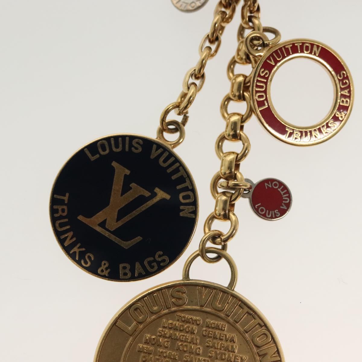LOUIS VUITTON Porte Cles Chainne Key Holder metal T&B Gold M60076 LV Auth 137131