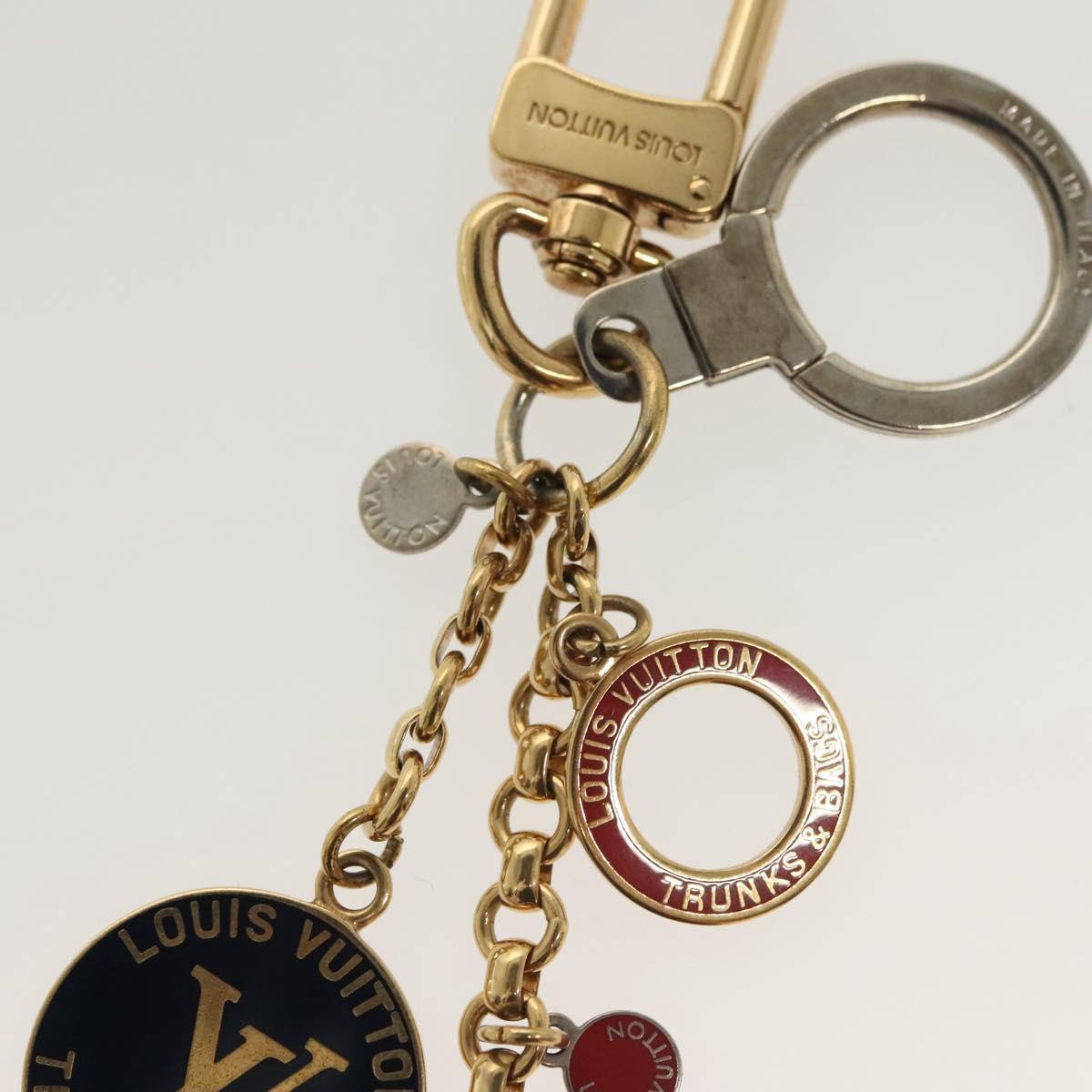 LOUIS VUITTON Porte Cles Chainne Key Holder metal T&B Gold M60076 LV Auth 137131