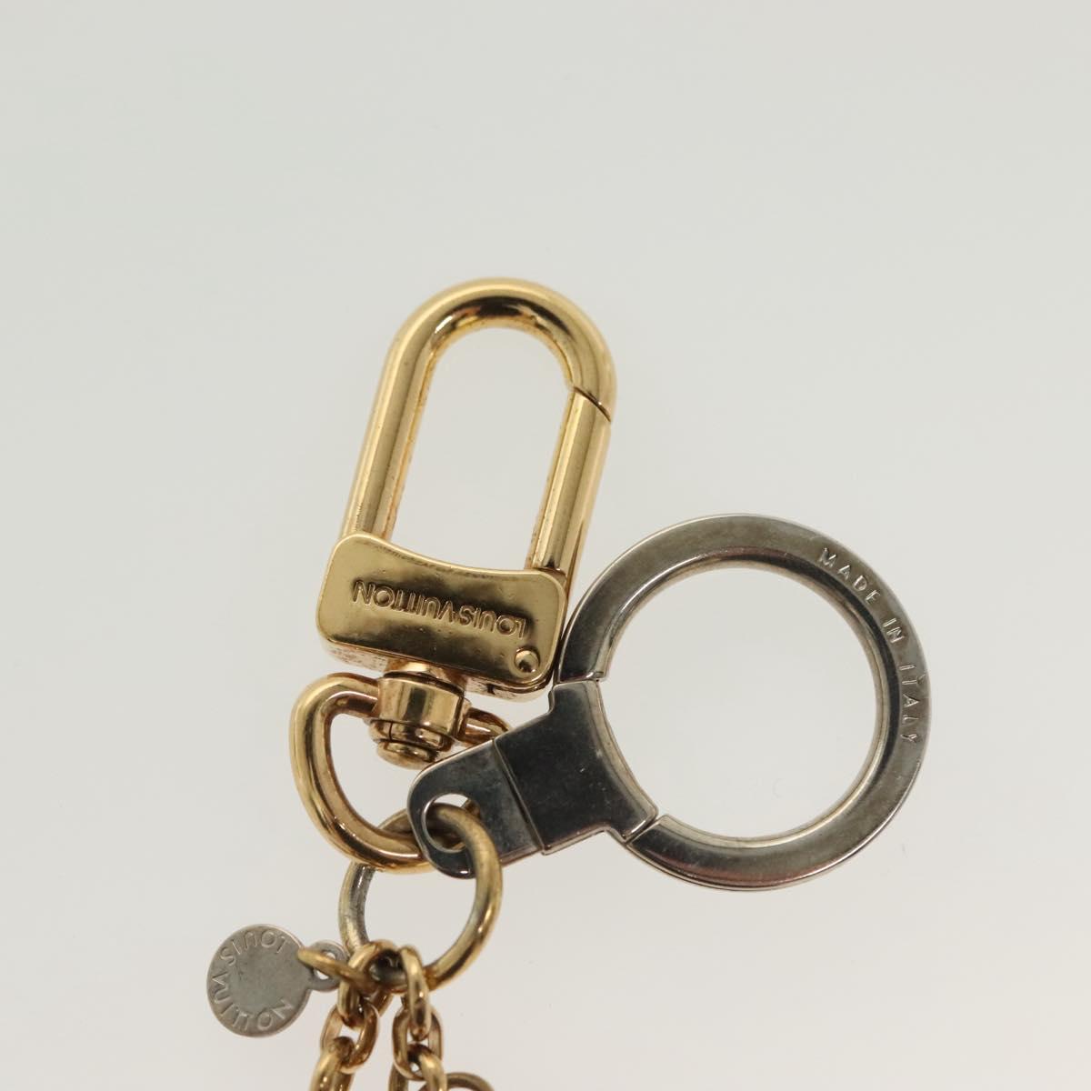 LOUIS VUITTON Porte Cles Chainne Key Holder metal T&B Gold M60076 LV Auth 137131
