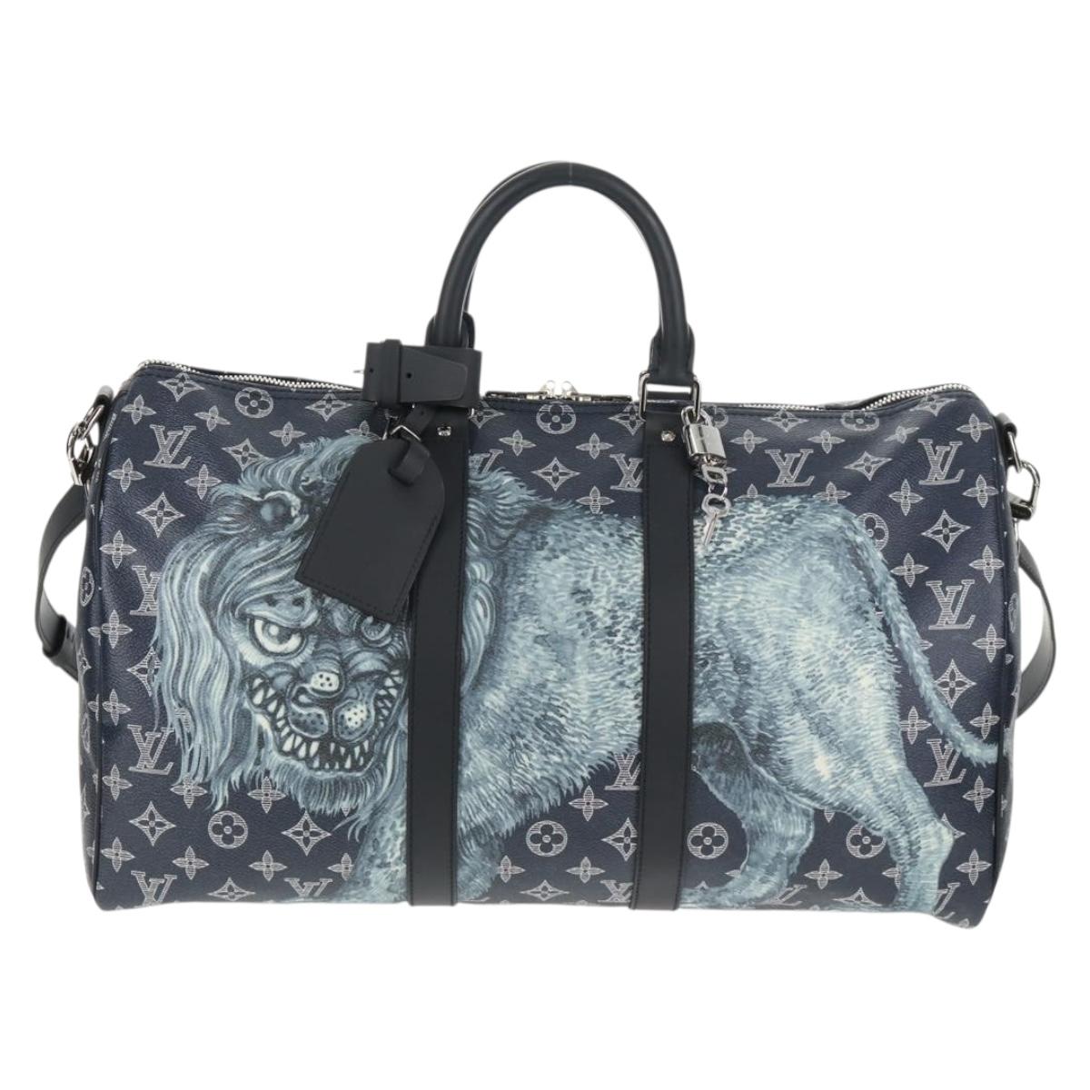 LOUIS VUITTON Monogram Savanna Keepall Bandouliere 45 Bag M54129 LV Auth 137148M