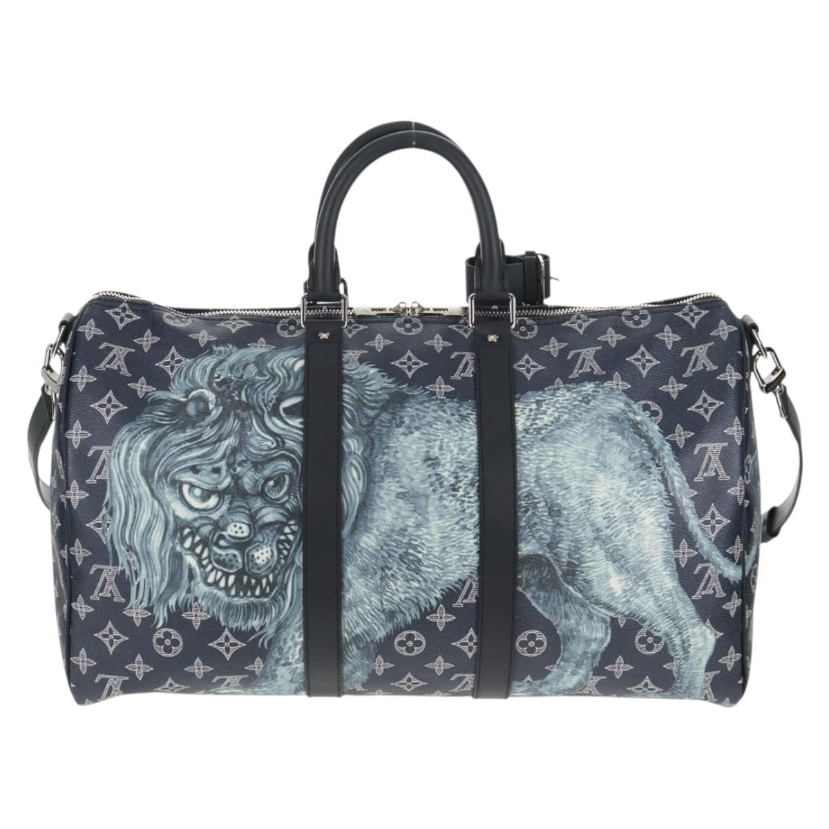 LOUIS VUITTON Monogram Savanna Keepall Bandouliere 45 Bag M54129 LV Auth 137148M