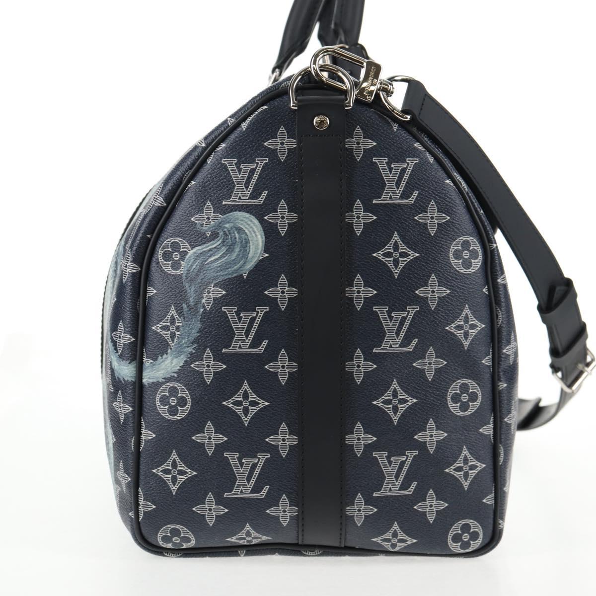 LOUIS VUITTON Monogram Savanna Keepall Bandouliere 45 Bag M54129 LV Auth 137148SM