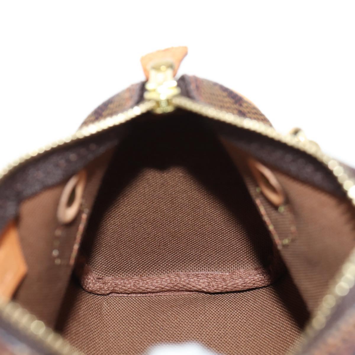 LOUIS VUITTON Damier Ebene Mini Speedy Hand Bag LV Auth 137150S