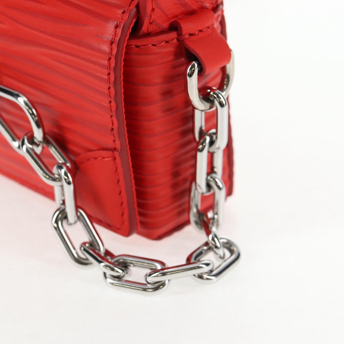 LOUIS VUITTON Micro Steamer Shoulder Bag Leather Red M23837 LV Auth 137151SM