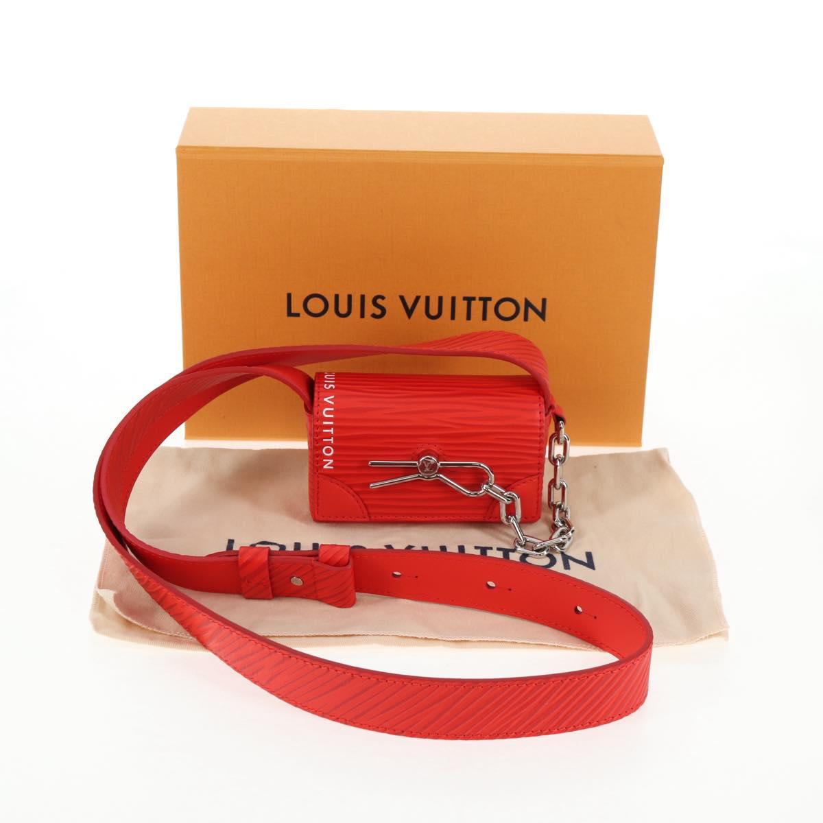 LOUIS VUITTON Micro Steamer Shoulder Bag Leather Red M23837 LV Auth 137151SM