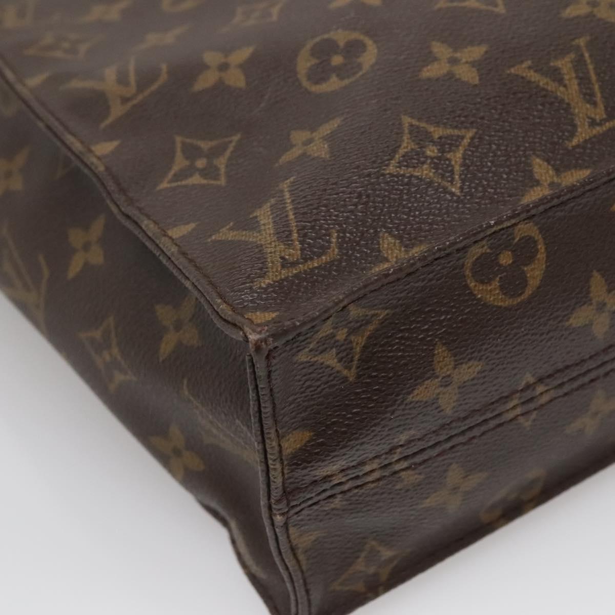 LOUIS VUITTON Monogram Sac Plat Hand Bag M51140 LV Auth 137197