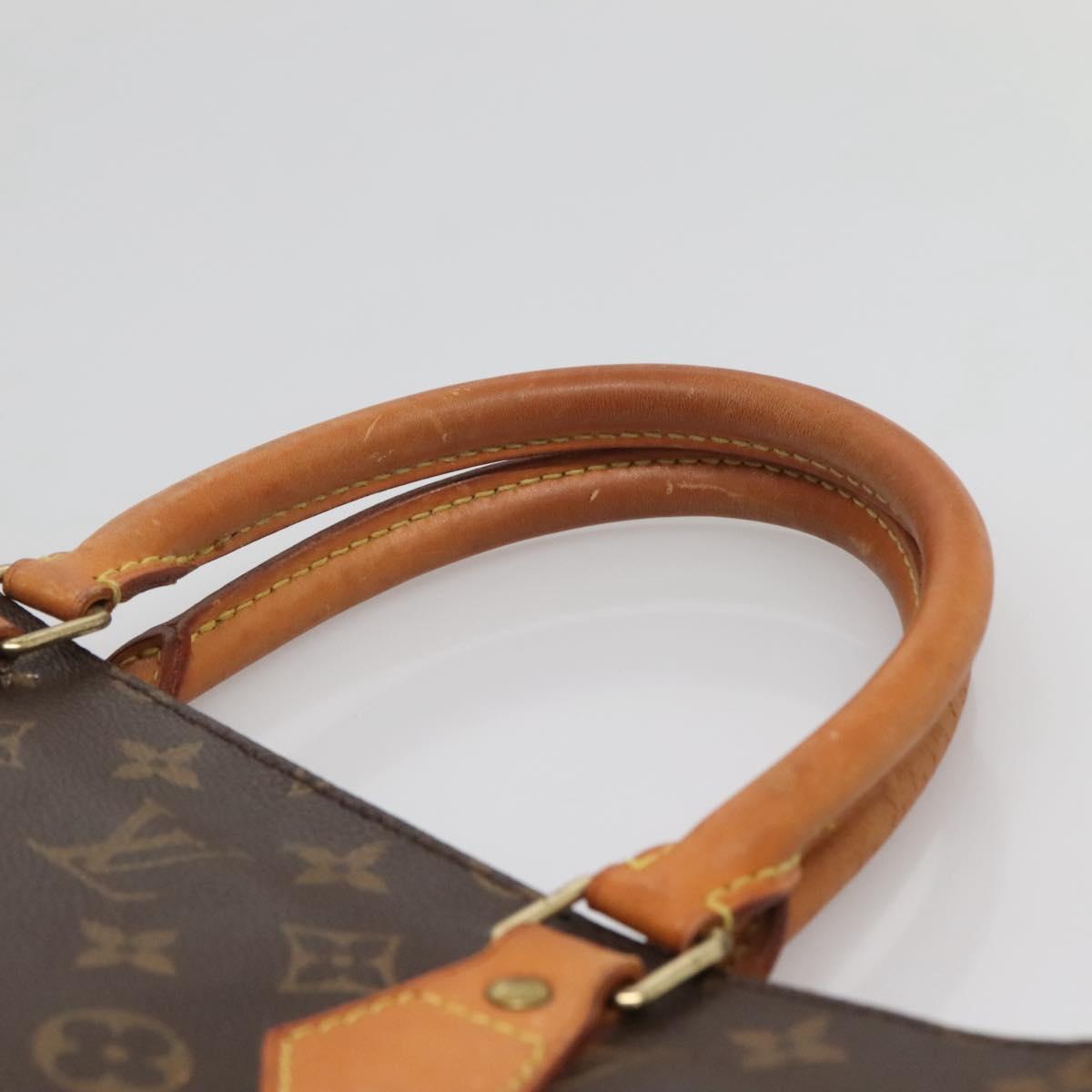 LOUIS VUITTON Monogram Sac Plat Hand Bag M51140 LV Auth 137197