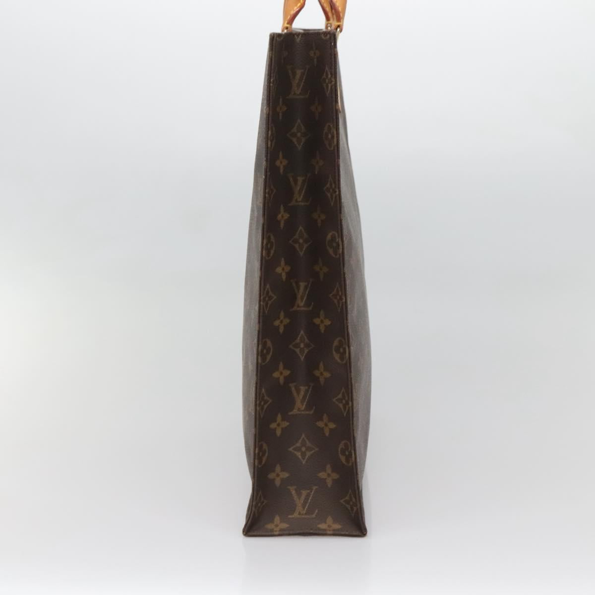 LOUIS VUITTON Monogram Sac Plat Hand Bag M51140 LV Auth 137198