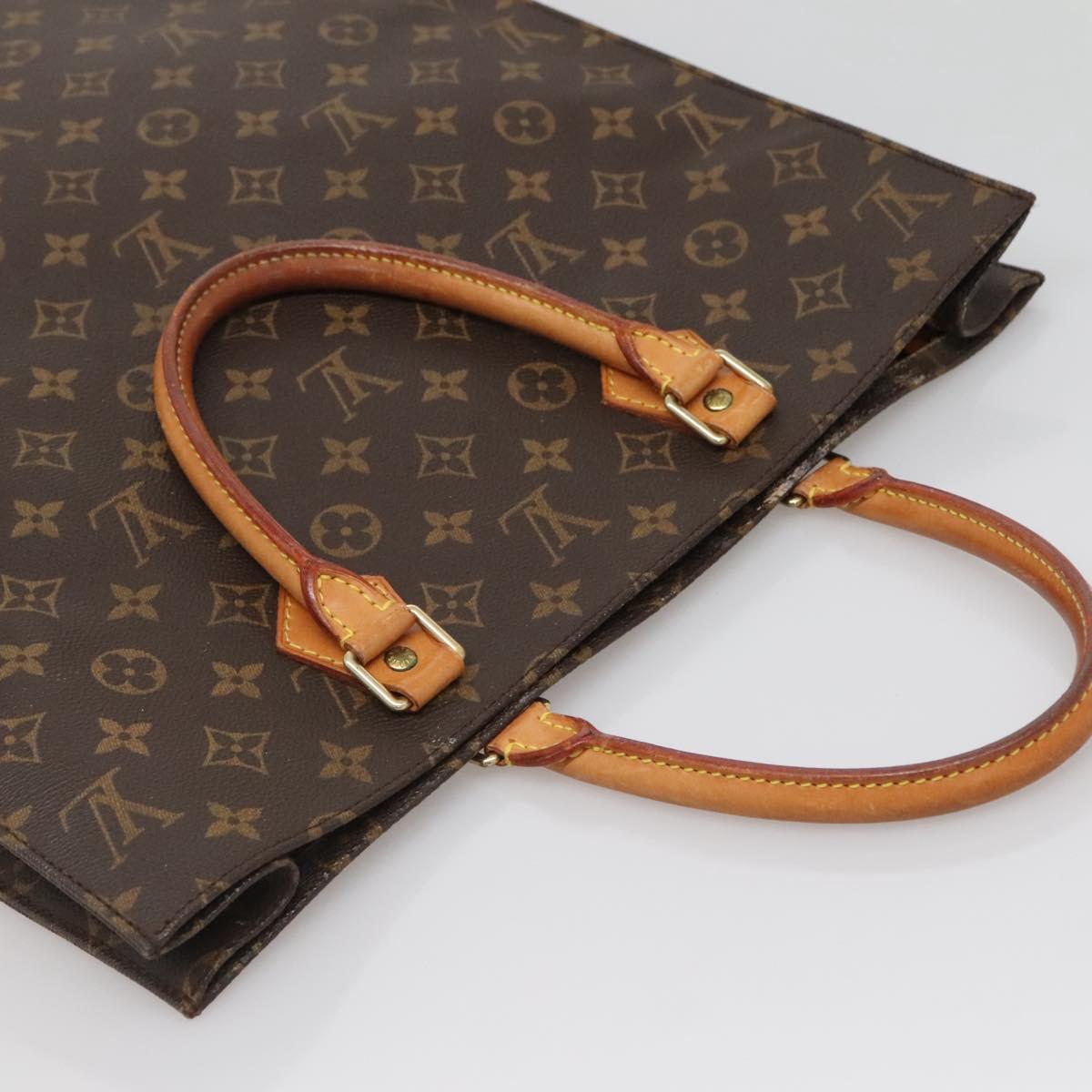 LOUIS VUITTON Monogram Sac Plat Hand Bag M51140 LV Auth 137198