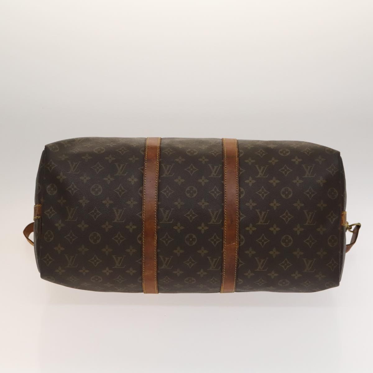 LOUIS VUITTON Monogram Keepall Bandouliere 50 Boston Bag M41416 LV Auth 137204