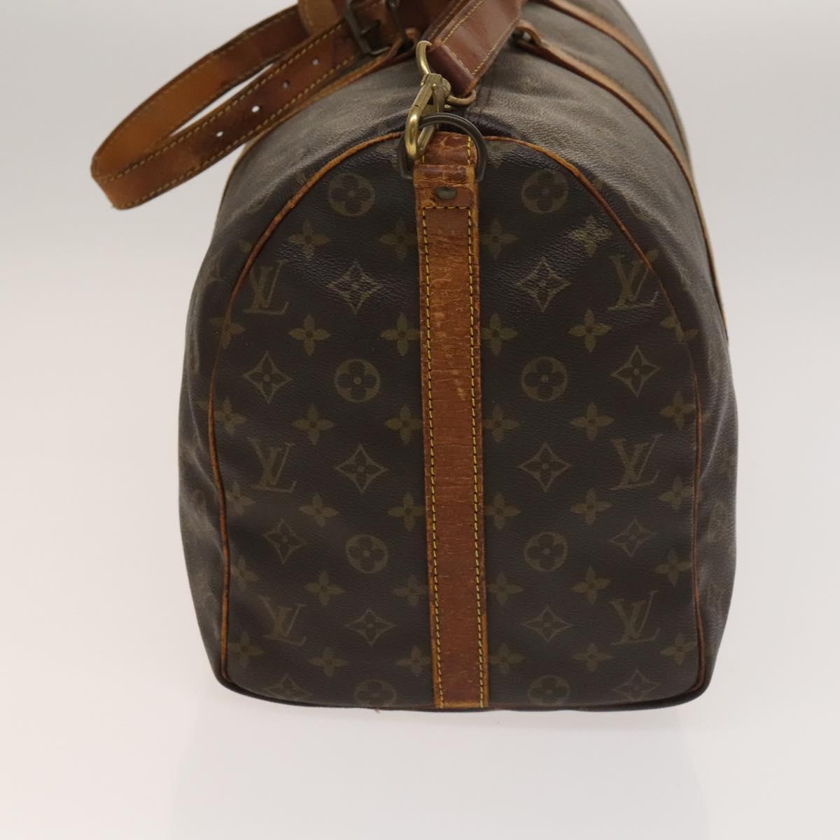 LOUIS VUITTON Monogram Keepall Bandouliere 50 Boston Bag M41416 LV Auth 137204