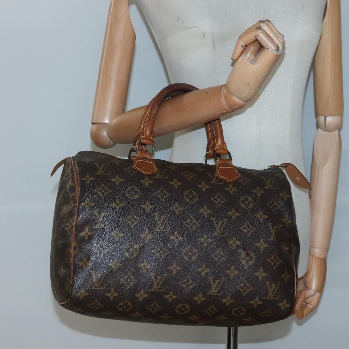 LOUIS VUITTON Monogram Speedy 30 Hand Bag M41526 LV Auth 137270