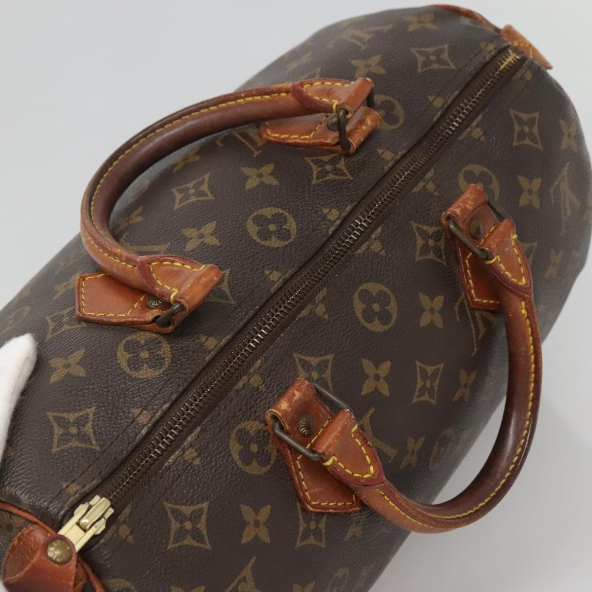 LOUIS VUITTON Monogram Speedy 30 Hand Bag M41526 LV Auth 137270