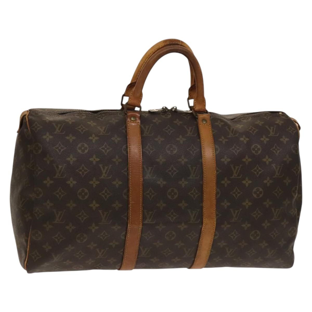 LOUIS VUITTON Monogram Keepall 50 Boston Bag M41426 LV Auth 137274
