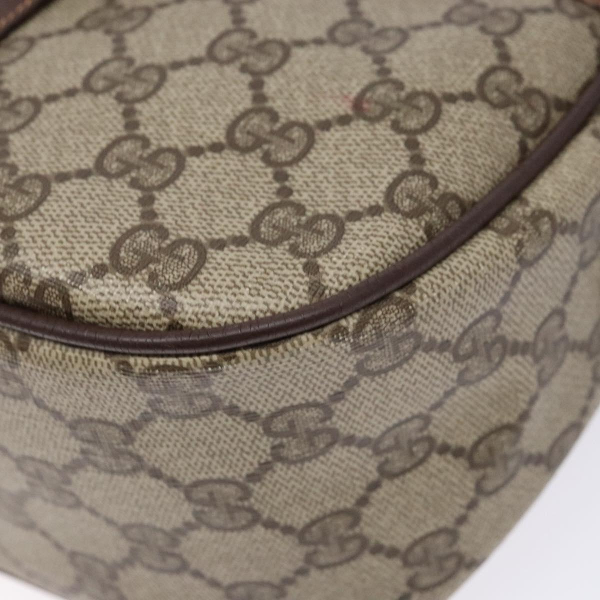 GUCCI GG Supreme Web Sherry Line Bag PVC Beige Gold 89 02 032 Auth 137285