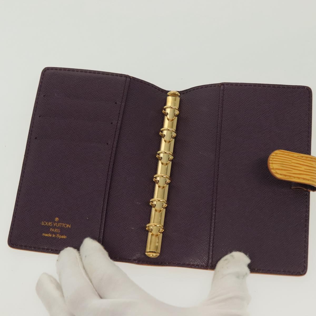 LOUIS VUITTON Epi Agenda PM Day Planner Cover Yellow R20059 LV Auth 137303