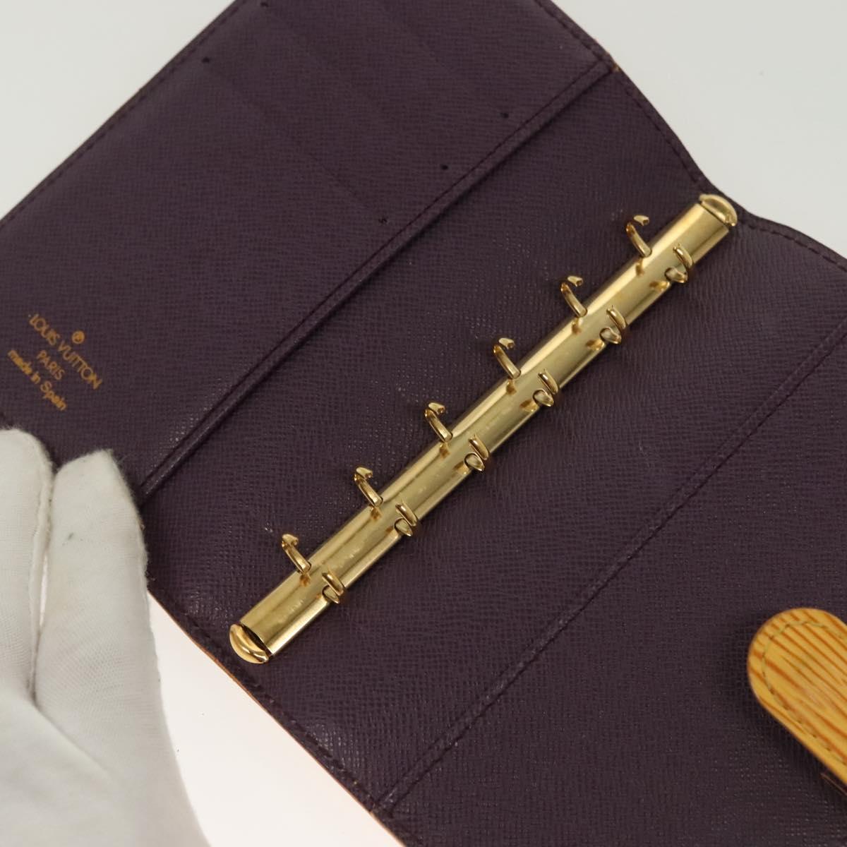 LOUIS VUITTON Epi Agenda PM Day Planner Cover Yellow R20059 LV Auth 137303