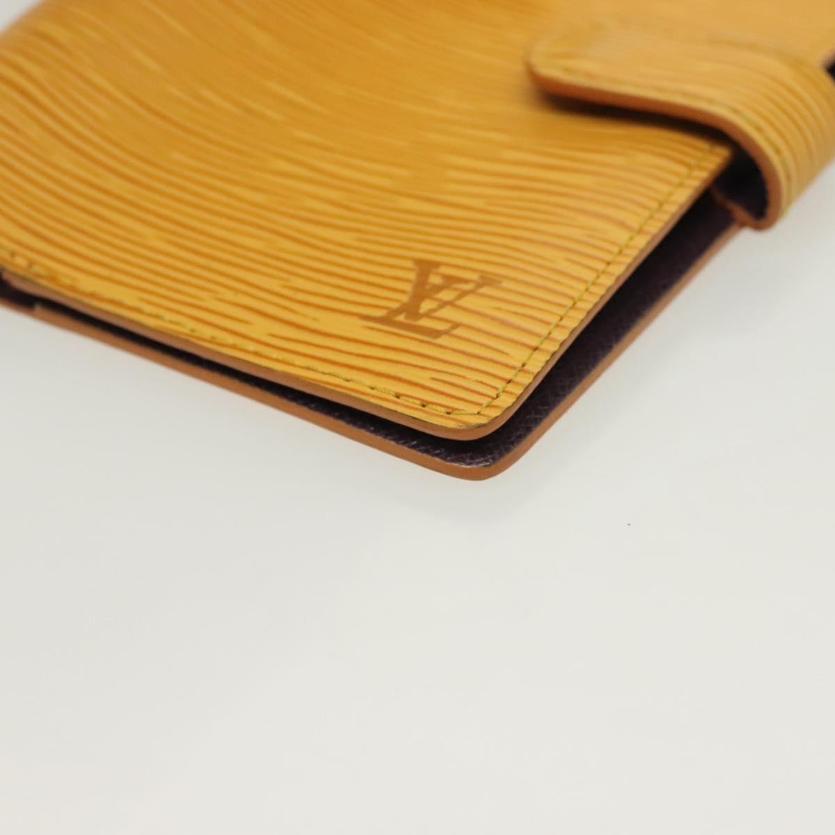LOUIS VUITTON Epi Agenda PM Day Planner Cover Yellow R20059 LV Auth 137303