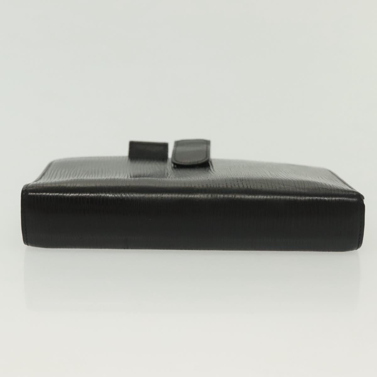 LOUIS VUITTON Epi Agenda MM Day Planner Cover Black R20042 LV Auth 137304
