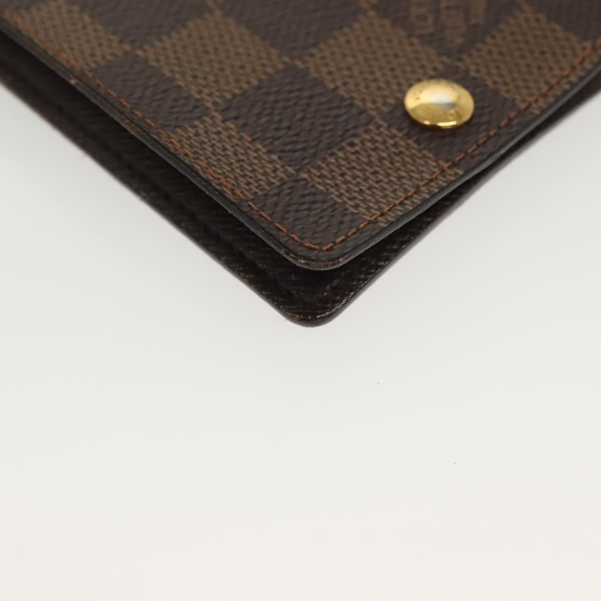 LOUIS VUITTON Damier Ebene Porte Cartes ID Bandouliere Case N60016 Auth 137306