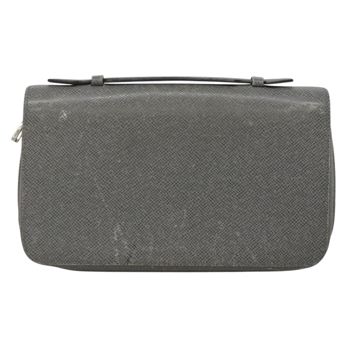 LOUIS VUITTON Taiga Zippy XL Long Wallet Gracie M42856 LV Auth 137308