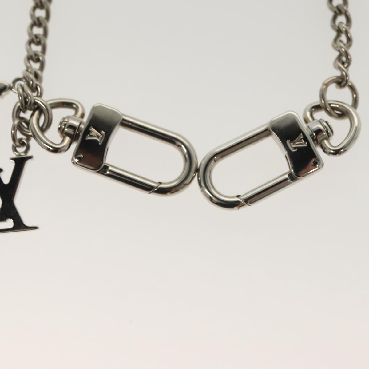 LOUIS VUITTON Porte Monnaie Flocon Charm metal Silver M58219 LV Auth 137311