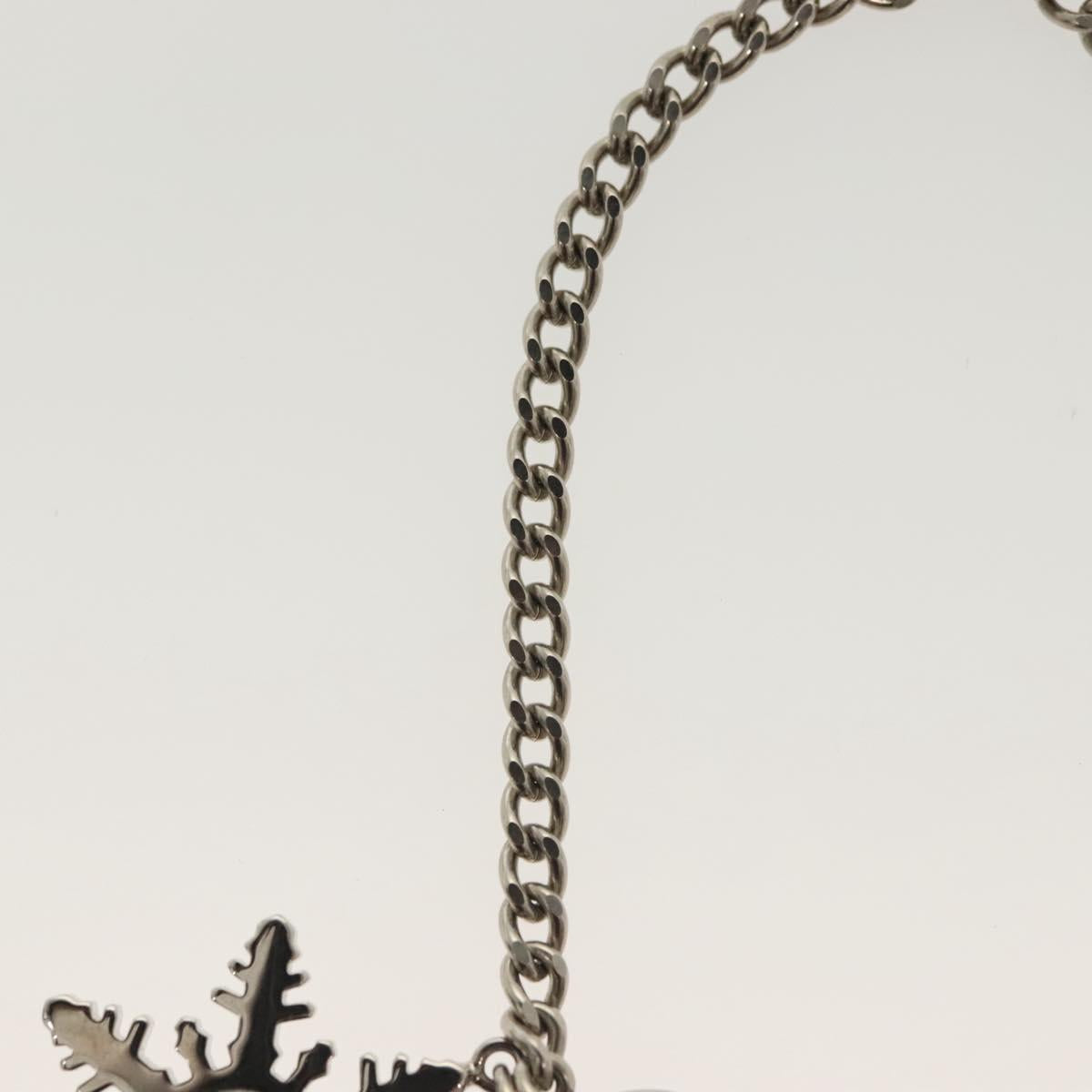 LOUIS VUITTON Porte Monnaie Flocon Charm metal Silver M58219 LV Auth 137311
