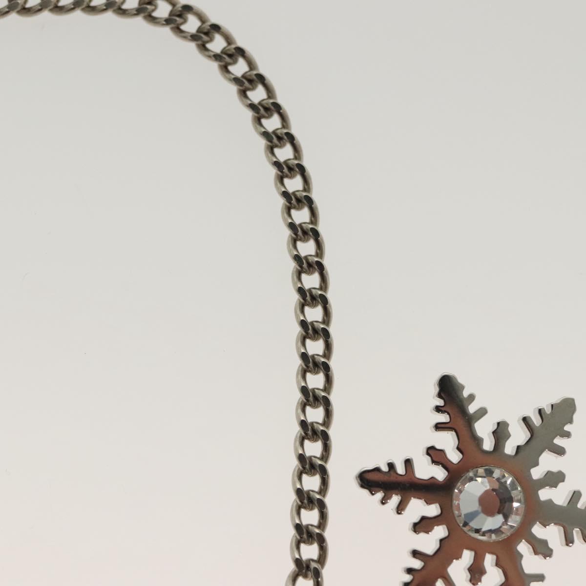 LOUIS VUITTON Porte Monnaie Flocon Charm metal Silver M58219 LV Auth 137311