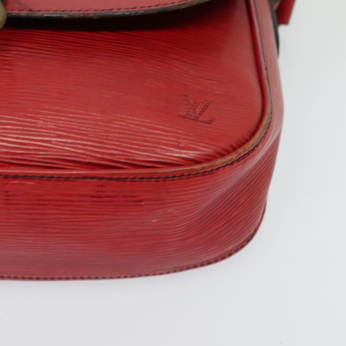 LOUIS VUITTON Epi Saint Cloud GM Shoulder Bag Red M52197 LV Auth 137330