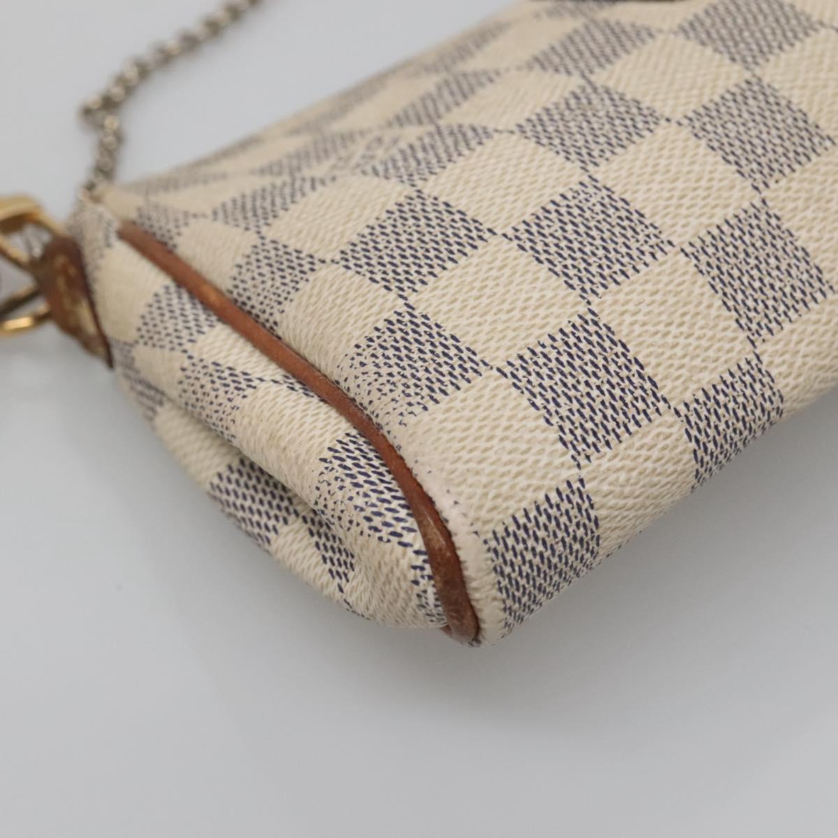 LOUIS VUITTON Damier Azur Eva Shoulder Bag 2way N55214 LV Auth 137332