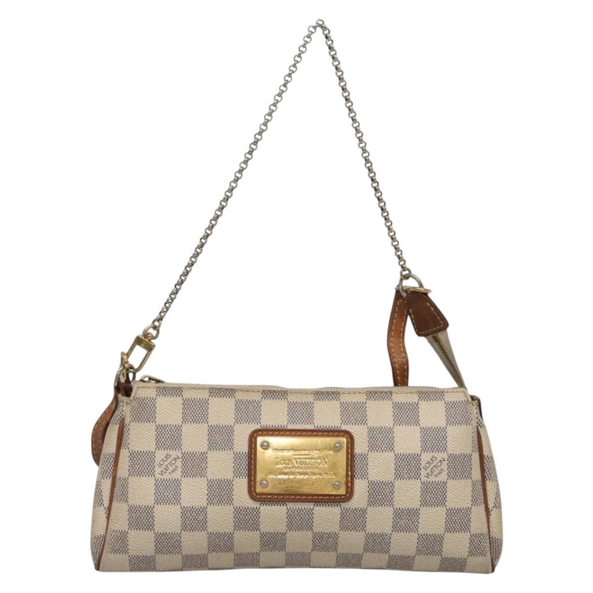LOUIS VUITTON Damier Azur Eva Shoulder Bag 2way N55214 LV Auth 137332