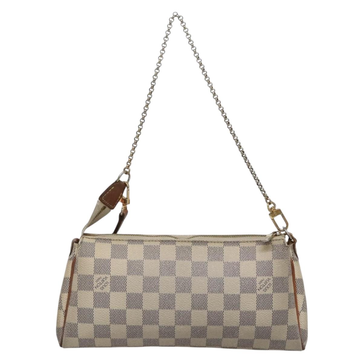 LOUIS VUITTON Damier Azur Eva Shoulder Bag 2way N55214 LV Auth 137332