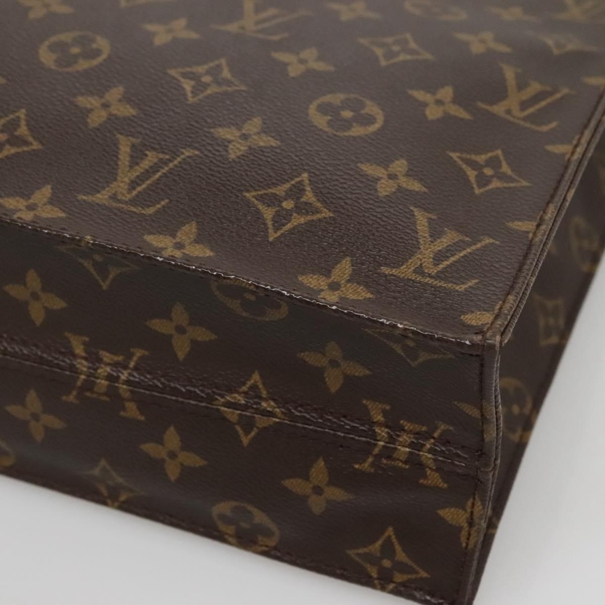 LOUIS VUITTON Monogram Sac Plat Hand Bag M51140 LV Auth 137346