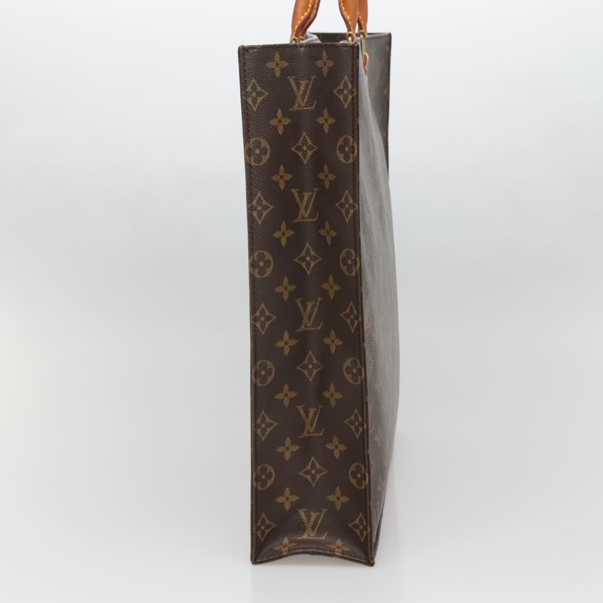 LOUIS VUITTON Monogram Sac Plat Hand Bag M51140 LV Auth 137346