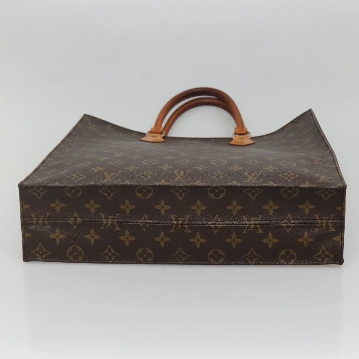 LOUIS VUITTON Monogram Sac Plat Hand Bag M51140 LV Auth 137346