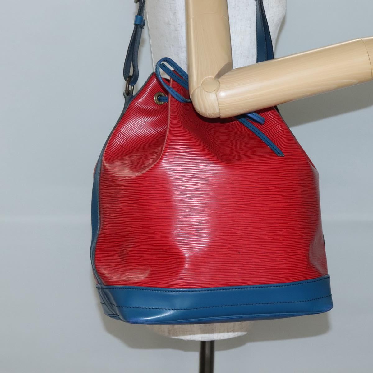 LOUIS VUITTON Epi Noe Shoulder Bag Bicolor Red Blue M44084 LV Auth 137353