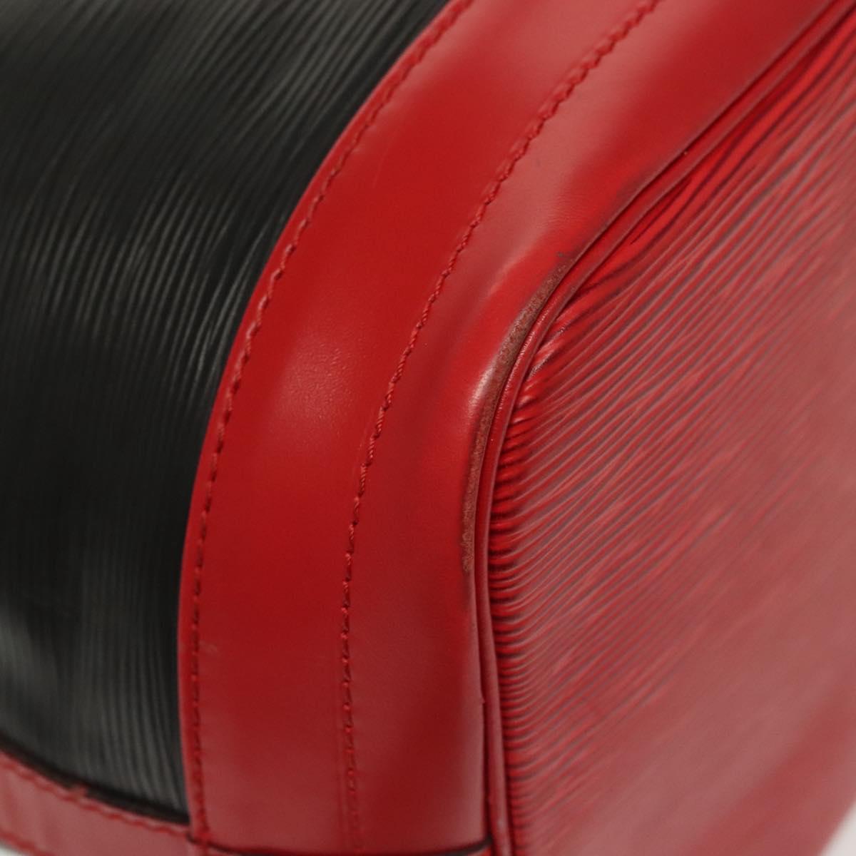 LOUIS VUITTON Epi Noe Shoulder Bag Bicolor Black Red M44017 LV Auth 137354