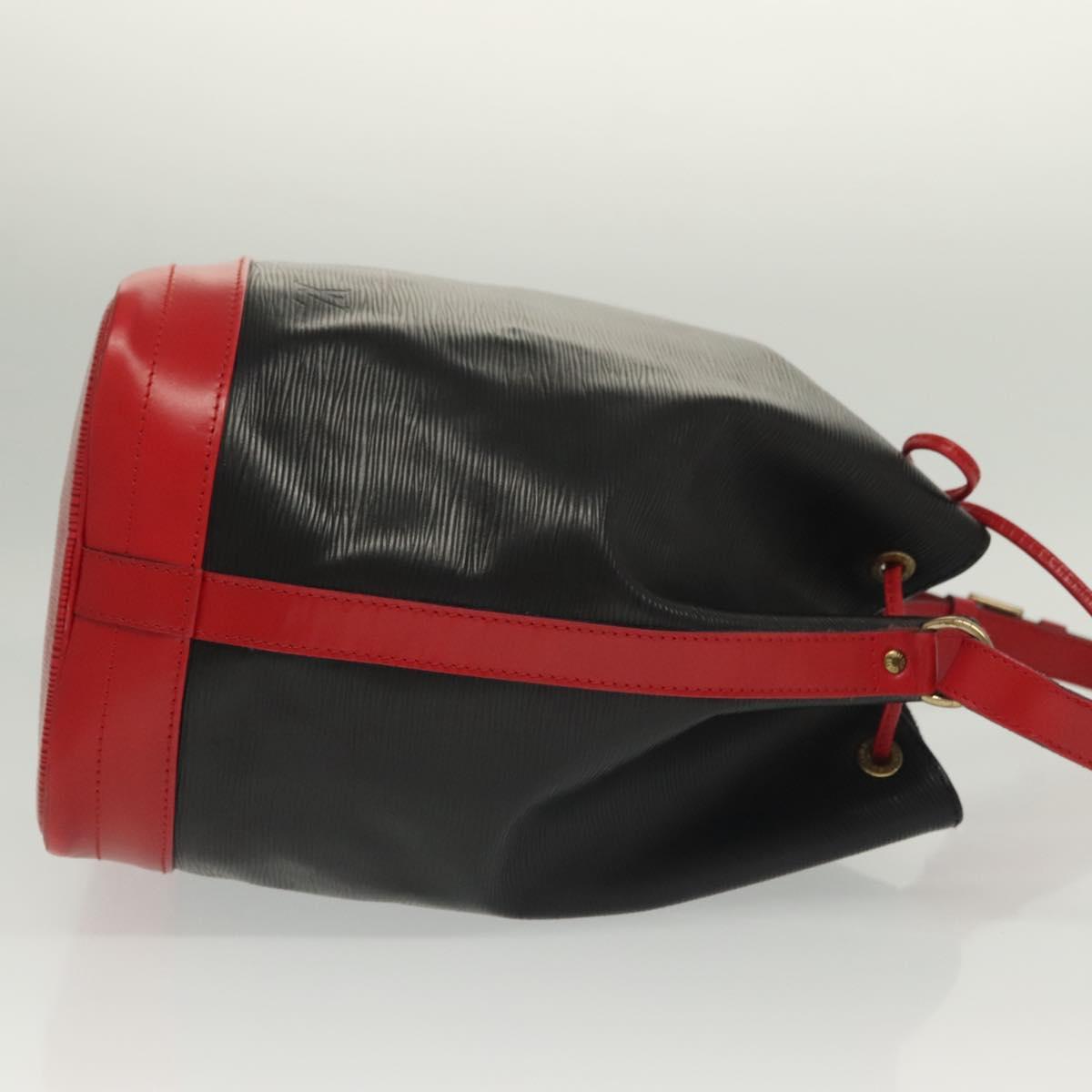 LOUIS VUITTON Epi Noe Shoulder Bag Bicolor Black Red M44017 LV Auth 137354