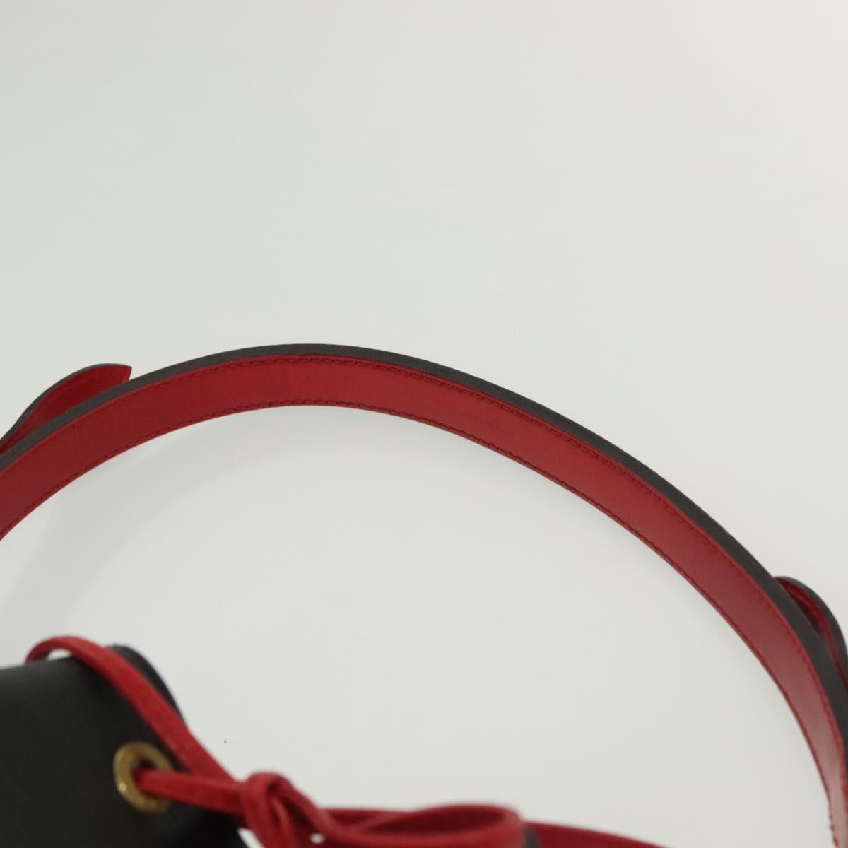 LOUIS VUITTON Epi Noe Shoulder Bag Bicolor Black Red M44017 LV Auth 137354