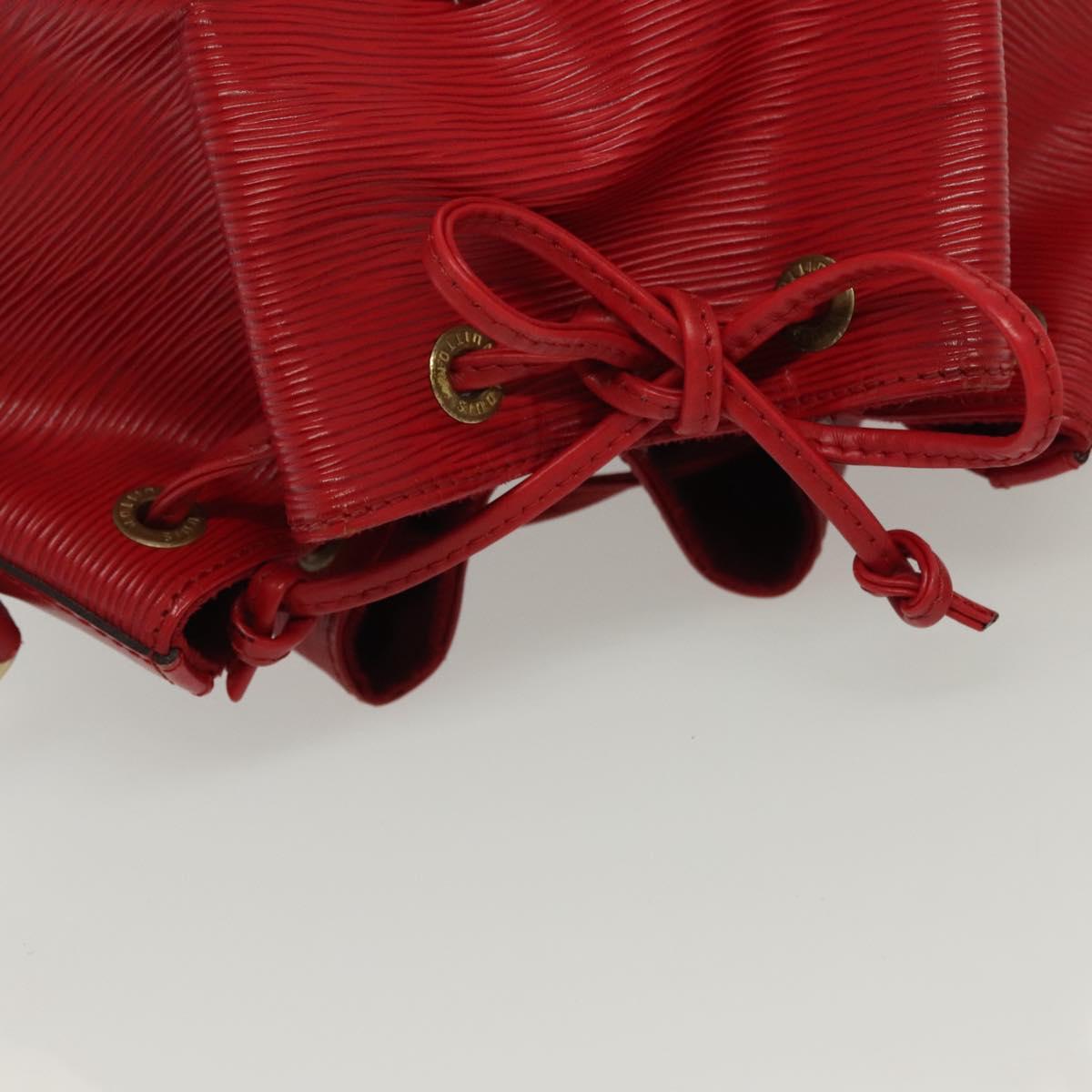 LOUIS VUITTON Epi Petit Noe Shoulder Bag Red M44107 LV Auth 137357