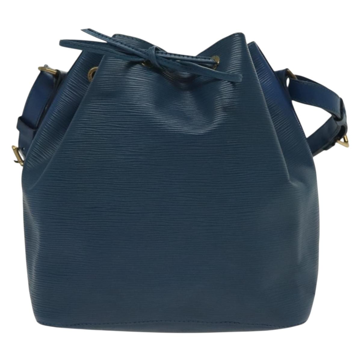 LOUIS VUITTON Epi Petit Noe Shoulder Bag Blue M44105 LV Auth 137358