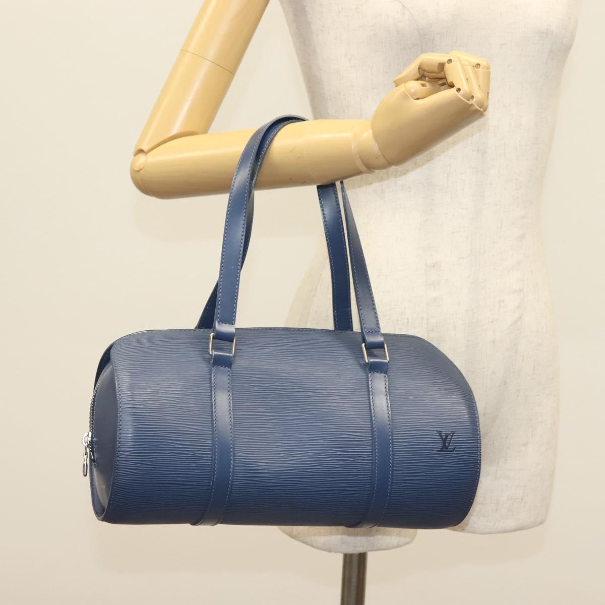 LOUIS VUITTON Epi Soufflot Hand Bag Myrtille M5286G LV Auth 137362