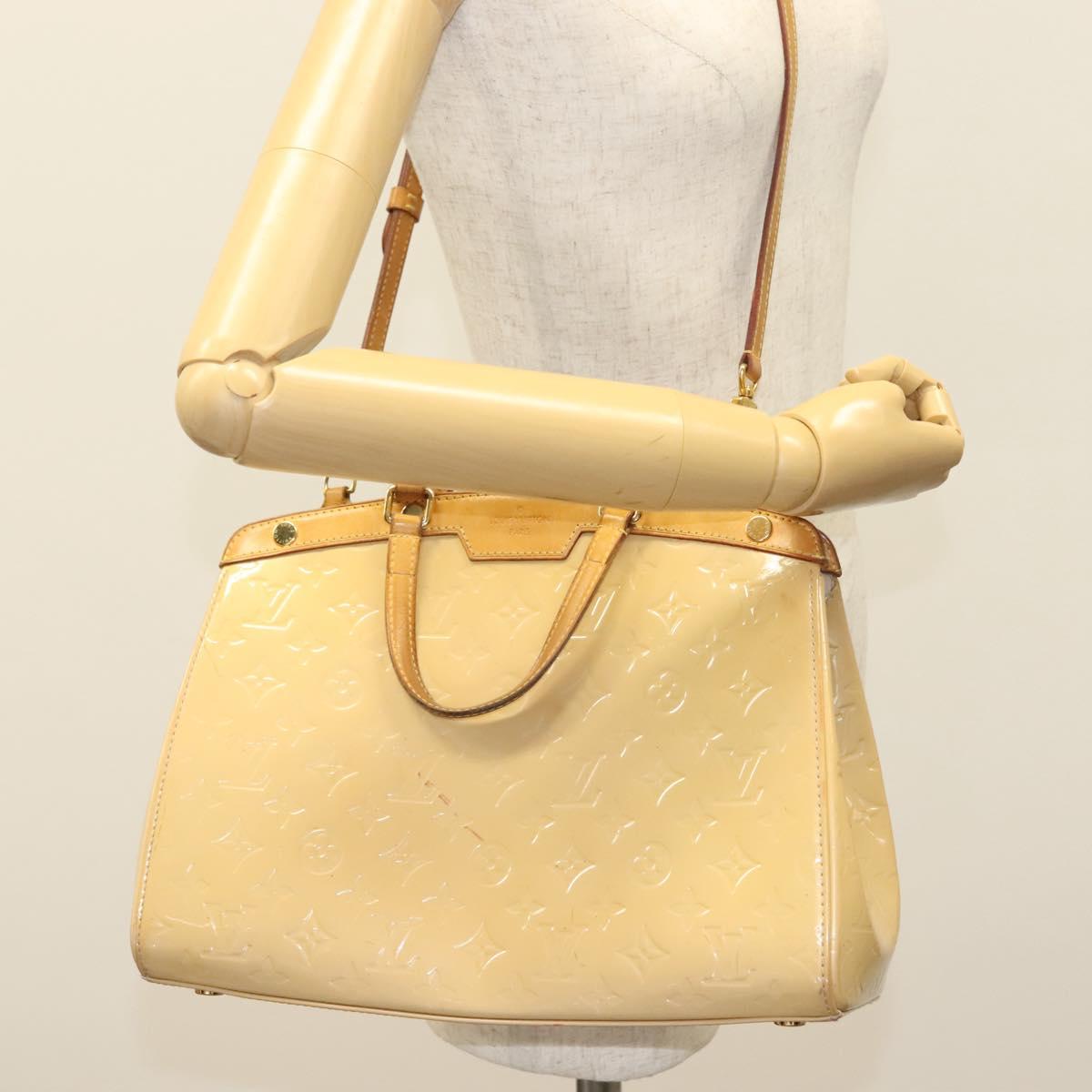 LOUIS VUITTON Vernis Blair MM Hand Bag 2way Rose Angelique M90068 LV Auth 137366