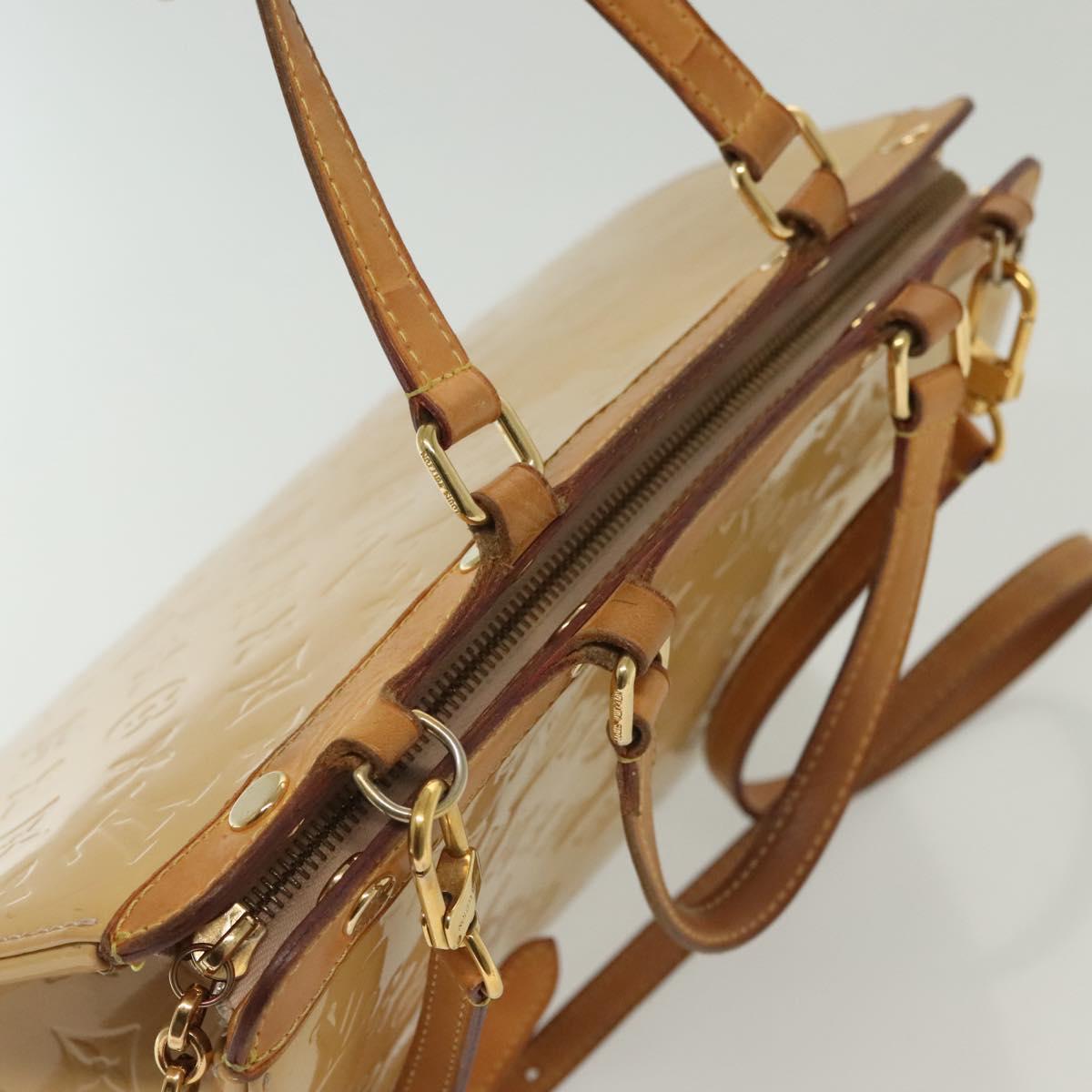 LOUIS VUITTON Vernis Blair MM Hand Bag 2way Rose Angelique M90068 LV Auth 137366