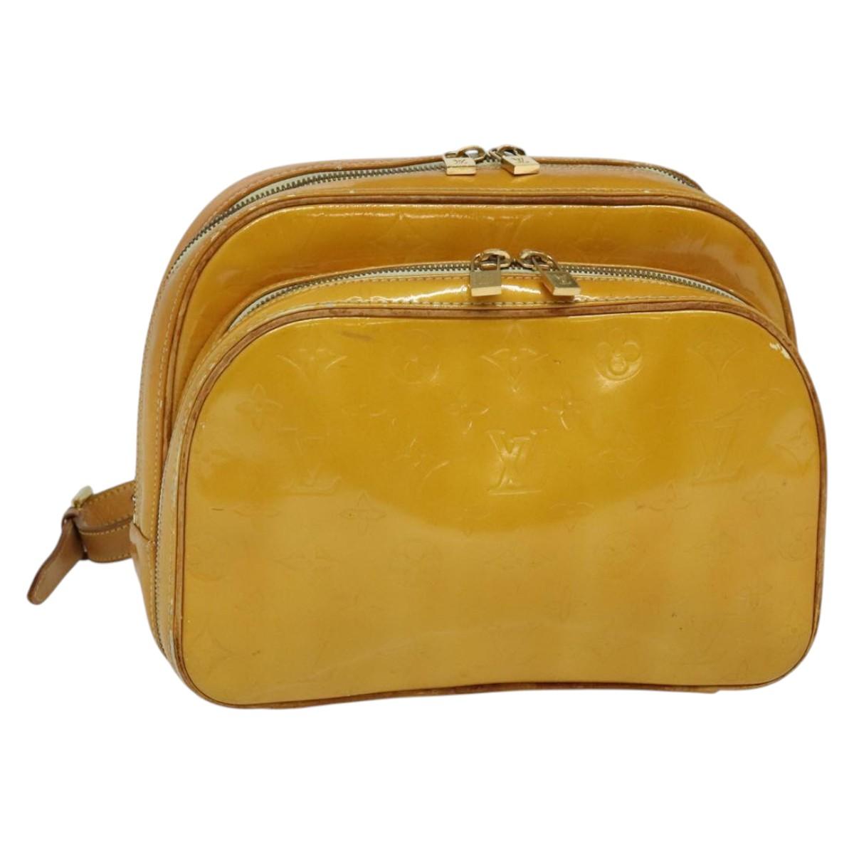 LOUIS VUITTON Monogram Vernis Marley Backpack Yellow M91040 LV Auth 137367
